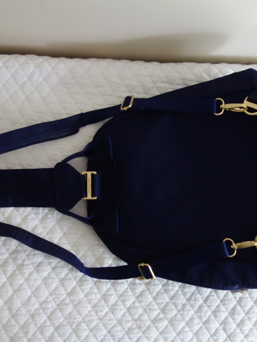 EUC BAGGALINI Blue Stripe Convertible Backpack - Picture 7 of 11